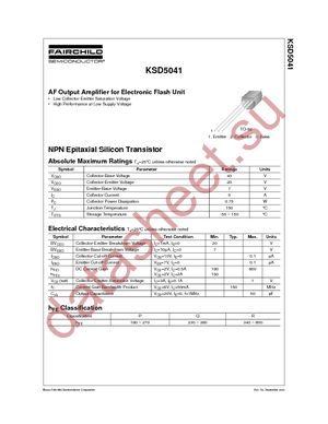 KSD5041RBU datasheet  